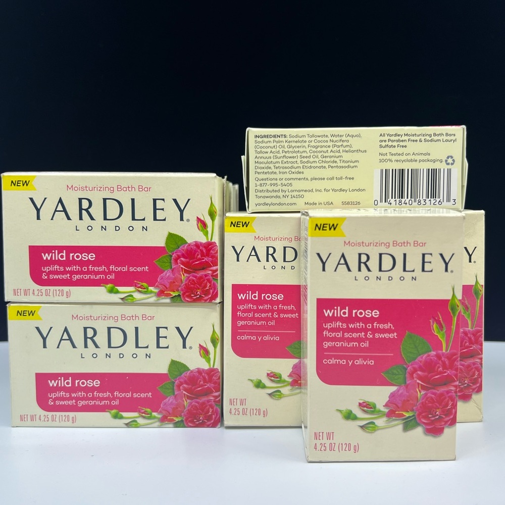 Yardley Of London Wild Rose Soap Rare Discontinued Scent 4oz Bar Soap